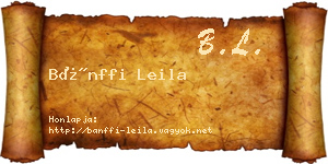 Bánffi Leila névjegykártya